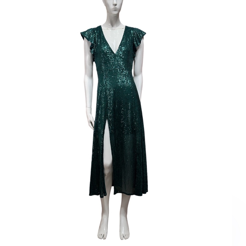 RAHI Emerald Green Sequined Cocktail Party Dress Size XS
